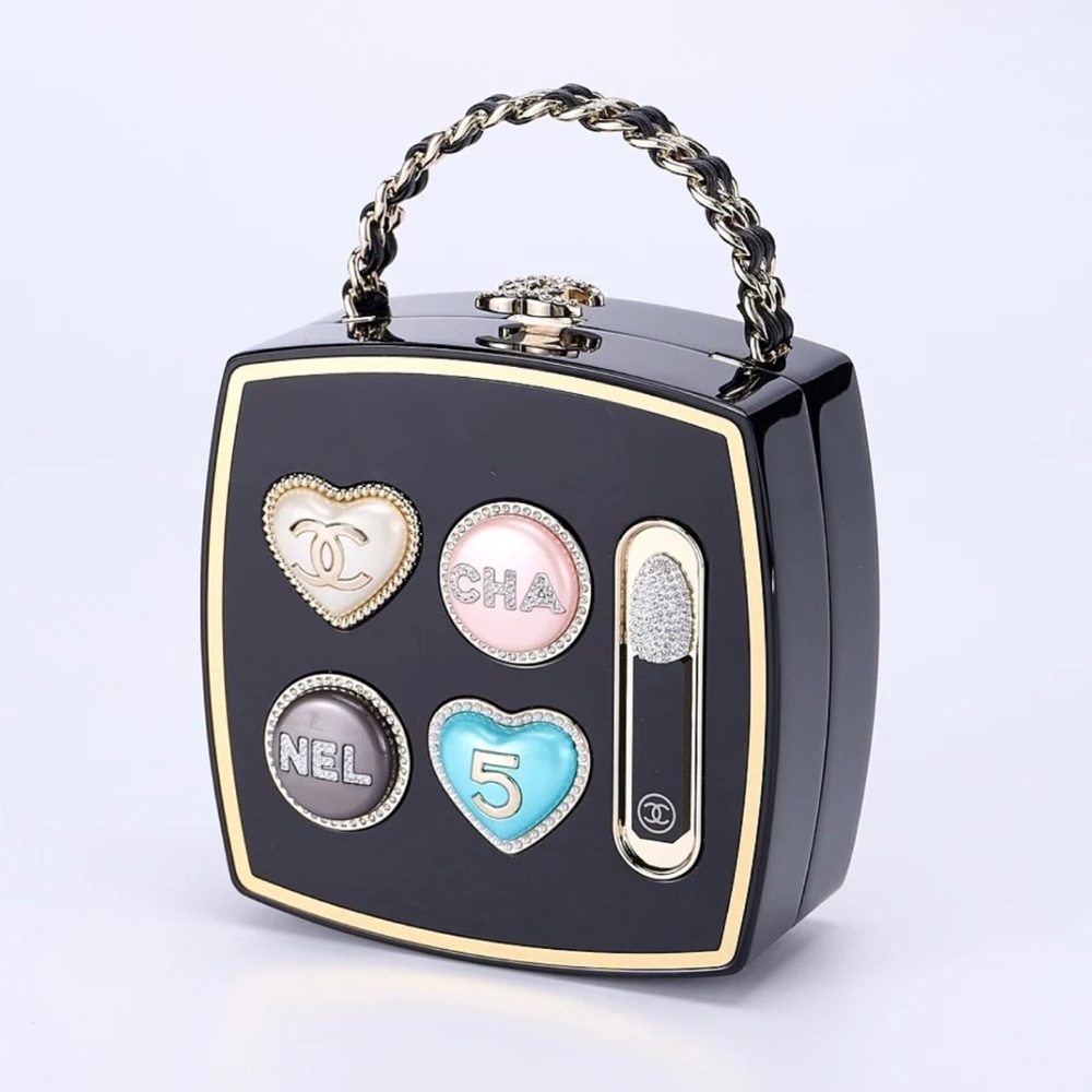 Black Novelty Clutch/Mini Bag/ Crossbody Bag with Colorful Accents ~ New